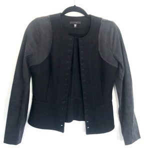 Joe’s structured wool and denim blazer